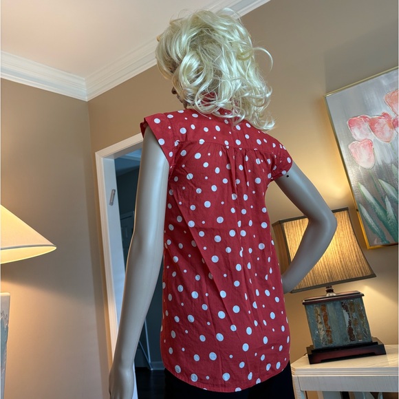 MARC JACOBS ADORABLE RED & WHITE POLKA DOT TOP IN GREAT CONDITION. - Picture 7 of 10